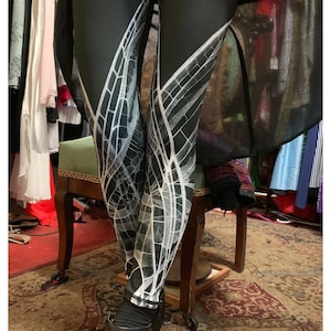 Dark Fairy Xray Wing Leggings BLACK and white tights legwear leggings