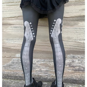 GUITAR LEGGINGS music leggings guitar tights fiddle music tights legwear image 2