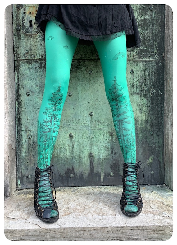FOREST ABDUCTION - Emerald Experiment TIGHTS ufos