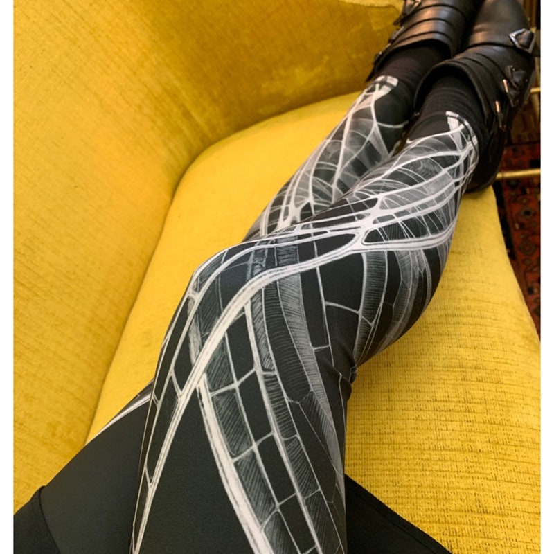 White Fairy Pattern Print Women Leggings