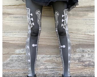 GUITAR LEGGINGS  - music leggings - guitar tights fiddle music tights legwear