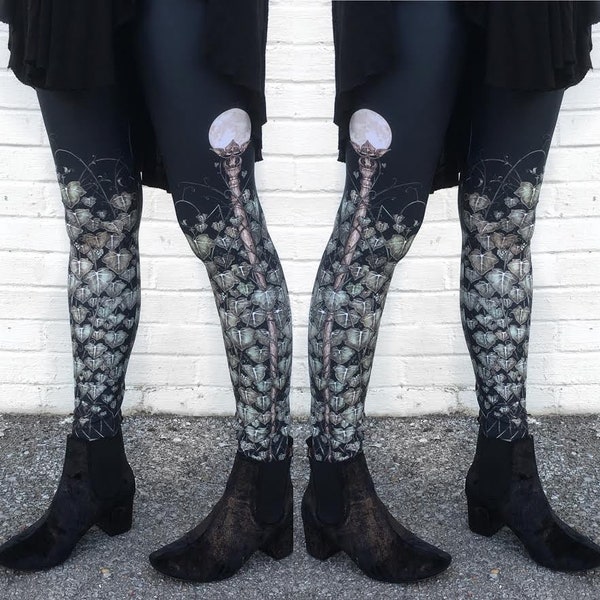 Queen of Wands Leggings , Ivy Leggings, ivy, bottoms, Fox Savant nee Carousel INK Queen Ivy of the Moon Legging