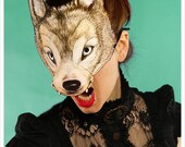 WOLF Mask by Carousel Ink - Victorian Paper MASK - Halloween Mask