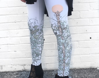 IVY LEGGINGS Leggings - Queen Ivy of the Sun Legging Ivy Vines Sun Wands Tarot Leggings