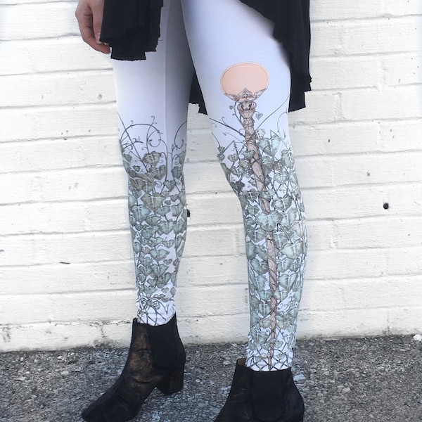 IVY LEGGINGS Leggings - Queen Ivy of the Sun Legging Ivy Vines Sun Wands Tarot Leggings