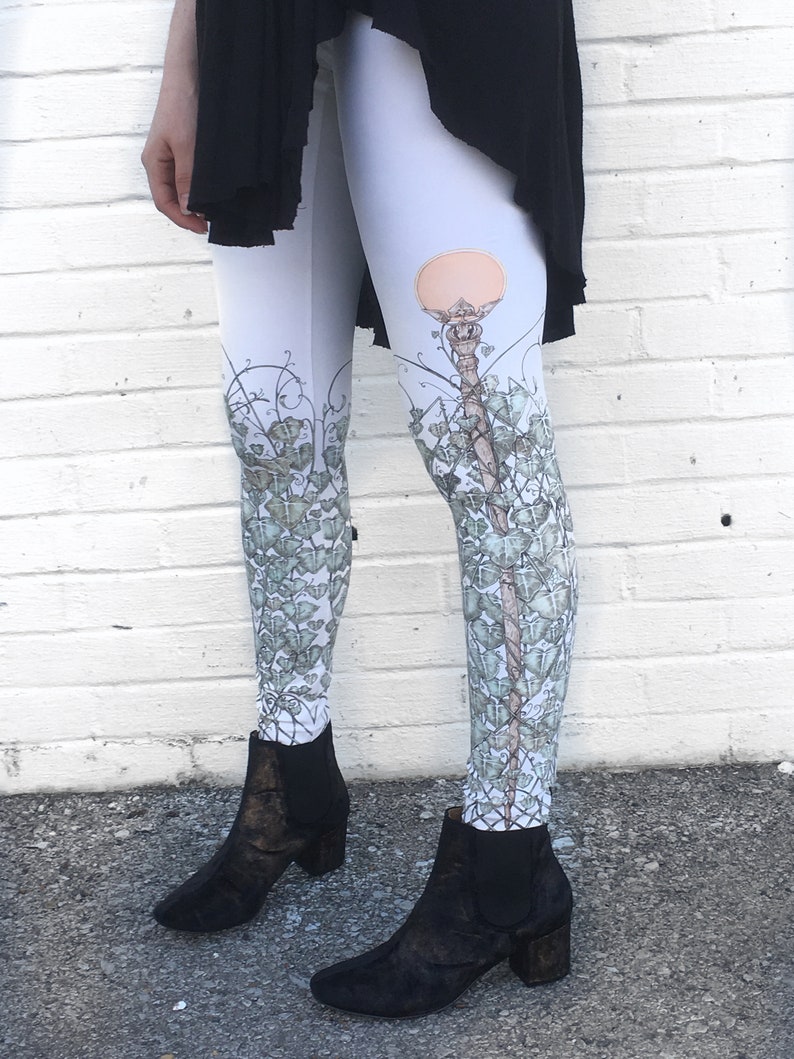 IVY LEGGINGS Leggings - Queen Ivy of the Sun Legging Ivy Vines Sun Wands Tarot Leggings 