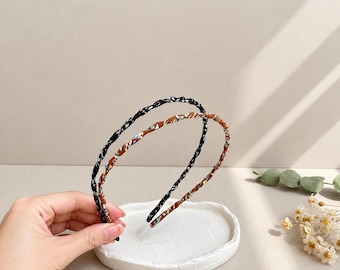 Thin Braided Fabric Wrapped Headband Lightweight Twisted Design Minimalist Hair Accessory for Daily Wear Casual Styling and Gifts for Women