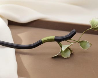 Handmade Silk Velvet Flower Hairpin Earrings Natural Sandalwood Hair Stick Traditional Chinese Ronghua Accessory for Hanfu Wedding Her Gift