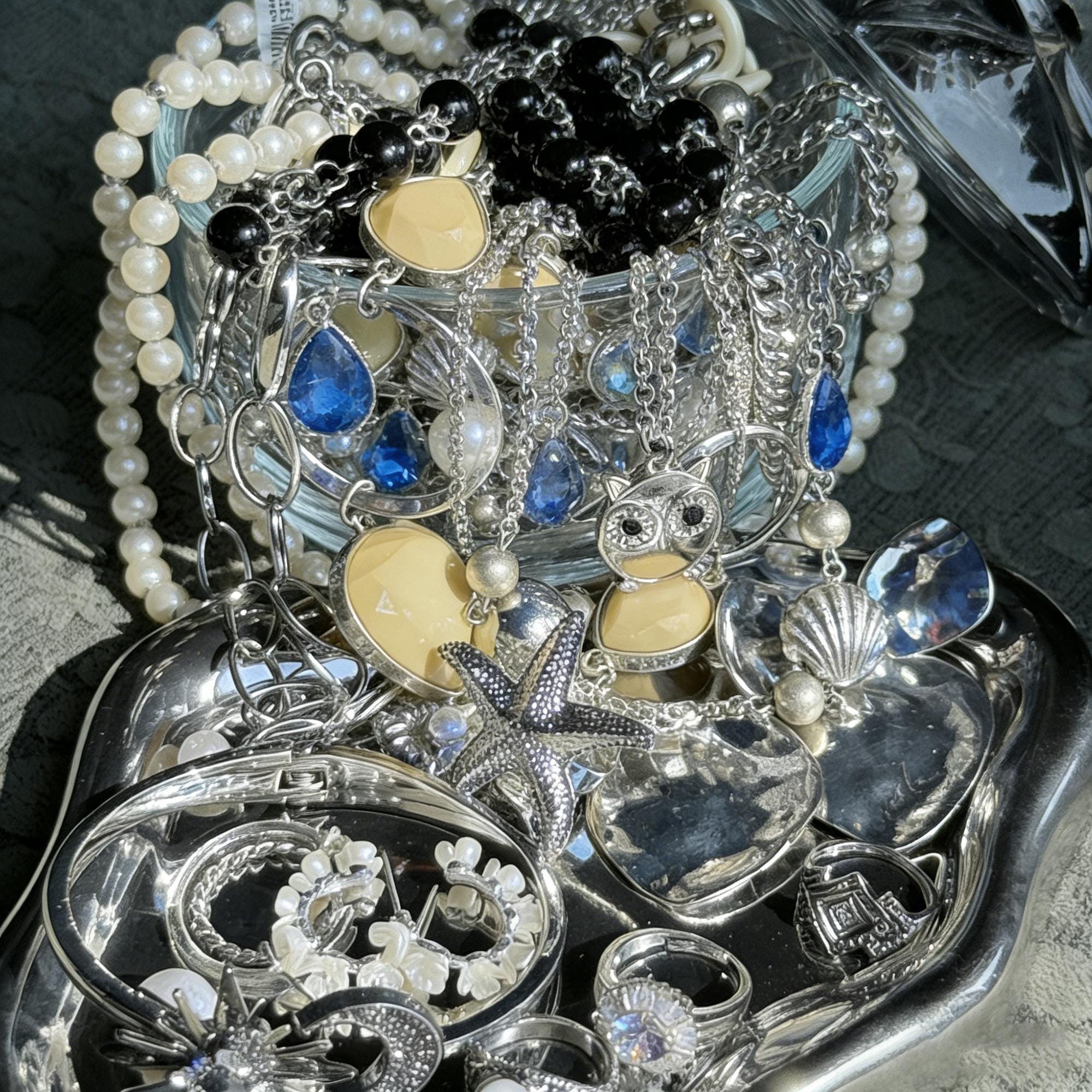 遺品整理 ジュエリーセット ネックレス リング ブレスレット 遺品整理アクセサリーセット ネックレス・ブレスレット・リングまとめ売り