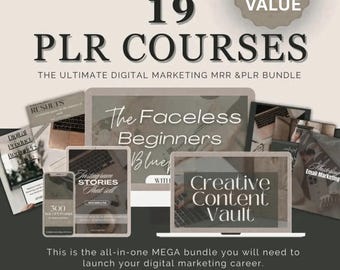 PLR Digital Marketing Course Bundle with MRR Rights Canva Course Master Resell Passive Income