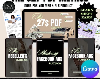 The 27 PDF Method Done For You Digital Product Master Resell Rights Make Daily Money Online PLR & MRR Canva Editable Guide