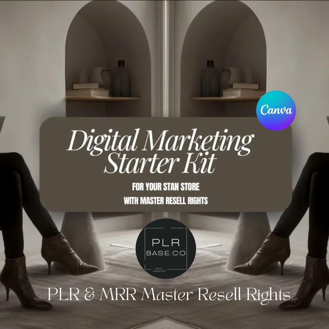 Digital Marketing Starter Kit With PLR & MRR Master Resell Rights Canva ...