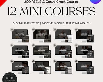 Digital Business Starter Pack 12 Mini Courses with PLR & MRR Bundle + FREE Bonus