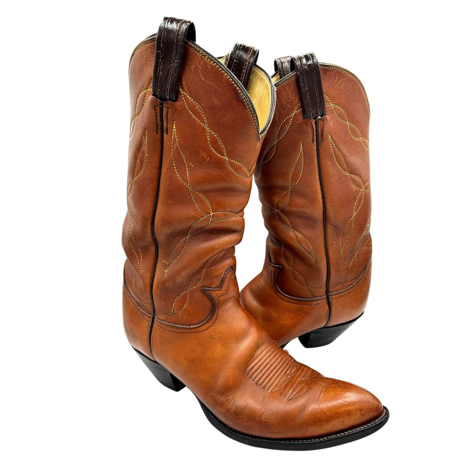Made in USA Tony Lama Boots #5055 Mens 8 Riding Leather  display picture 1