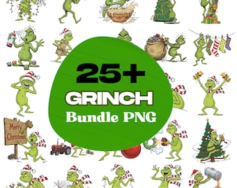 El Grinch PNG Archivos PNG / Grinch Navidad Archivos PNG, Cricut y Silhouette, PNG Clipart, Diseño único, Descarga instantánea