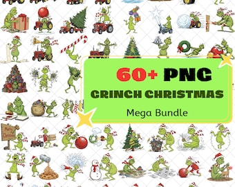 Paquete navideño del Grinch PNG, Feliz Grinchmas PNG, Grinch divertido PNG, Navidad retro PNG, Película navideña PNG, Mano del Grinch PNG