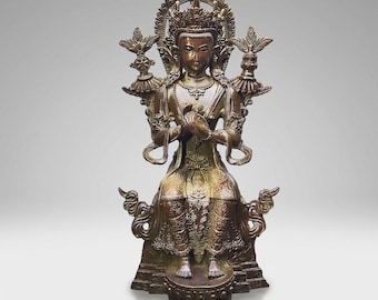 Estatua de Buda de estilo vintage, figura de Buda sentado, decoración para meditación D0115