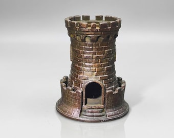 Quemador de incienso de reflujo con forma de castillo vintage, decoración de torre medieval D0105