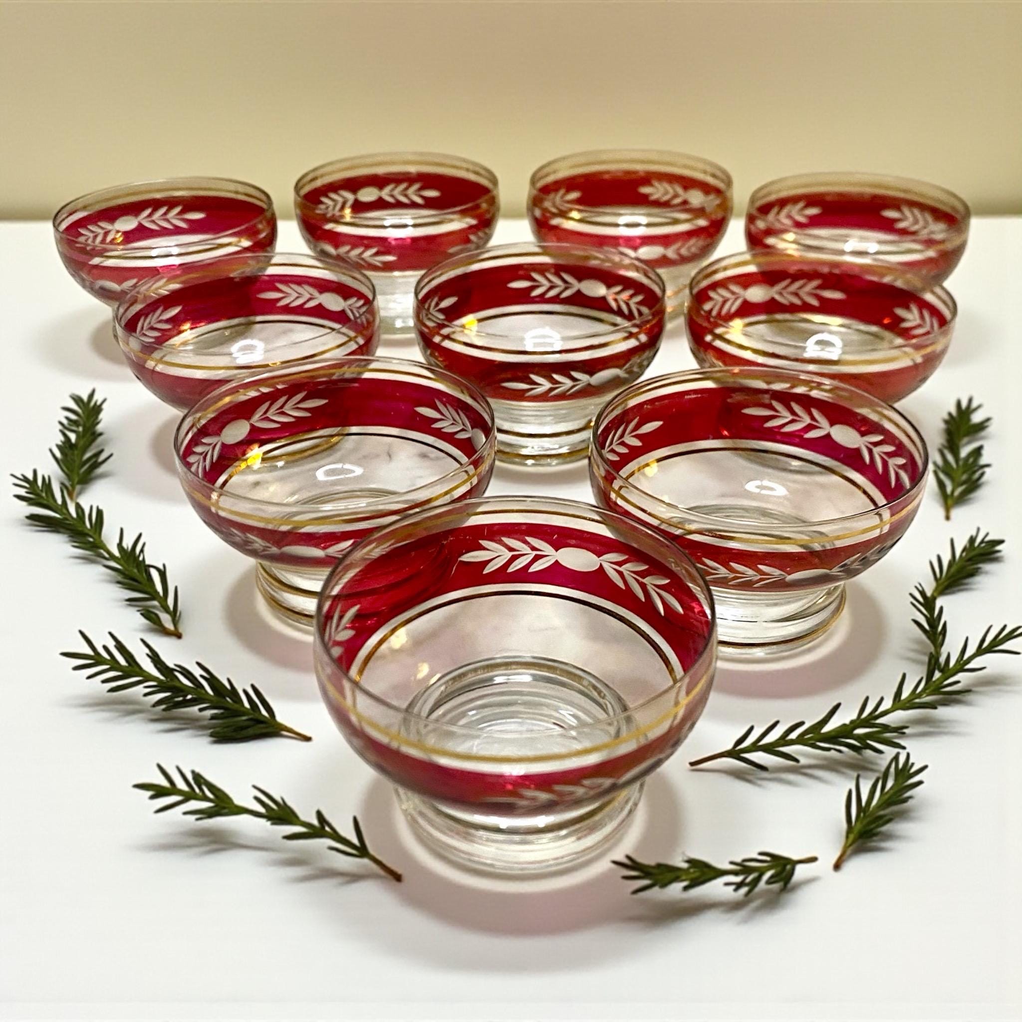 Set de 7 coupes à champagne en verre soufflé Transparent