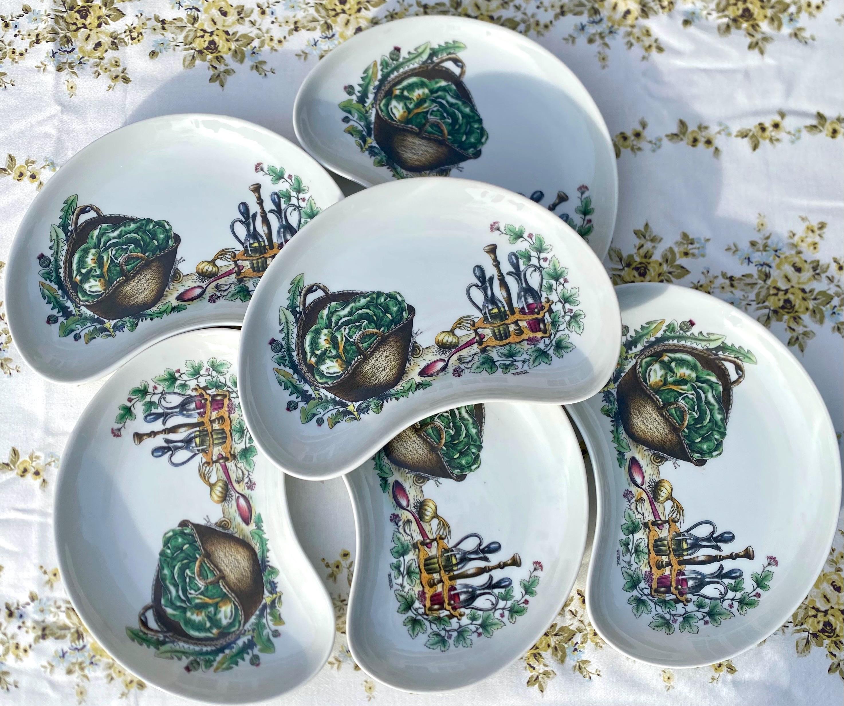 Lot dé 4 assiettes plates - France