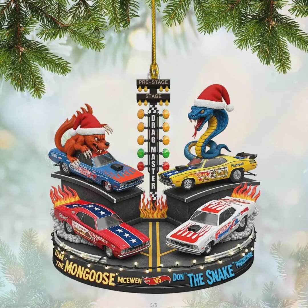Personalized Festive Rivalry Christmas 2D Flat Acrylic Ornament, Gift ...