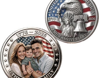 Personalized 250th Commemorative Coin, US 1776-2026 Anniversary Coins gifts for Him Her, 250 Years of Freedom Gifts for Family Friend