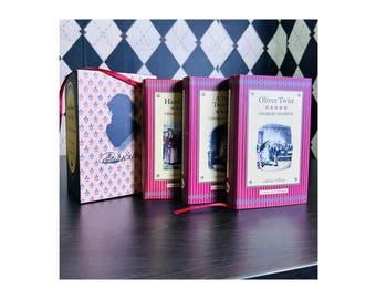 Charles Dickens 3 Book Set Hardcover Dust Jacket Slipcase