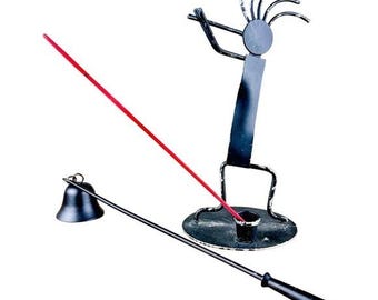 Kokopelli Incense Holder and Candle Snuffer Southwest Decor