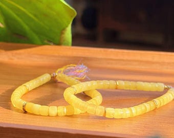 Pulsera de ámbar báltico 100 % natural (cera de abejas), pulsera energética/curativa, joyería diaria, regalo para mamá/cumpleaños/vacaciones.