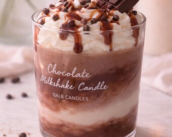 Chocolate Milkshake Dessert | Soy Wax with Chocolate Drizzle|