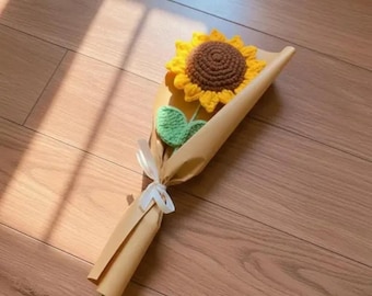 Sunflower crochet bouquet