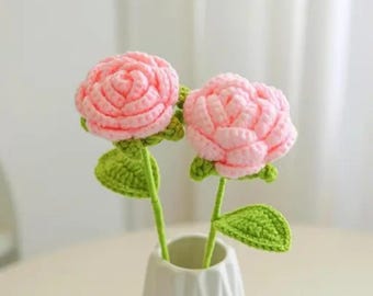 Rose crochet bouquet