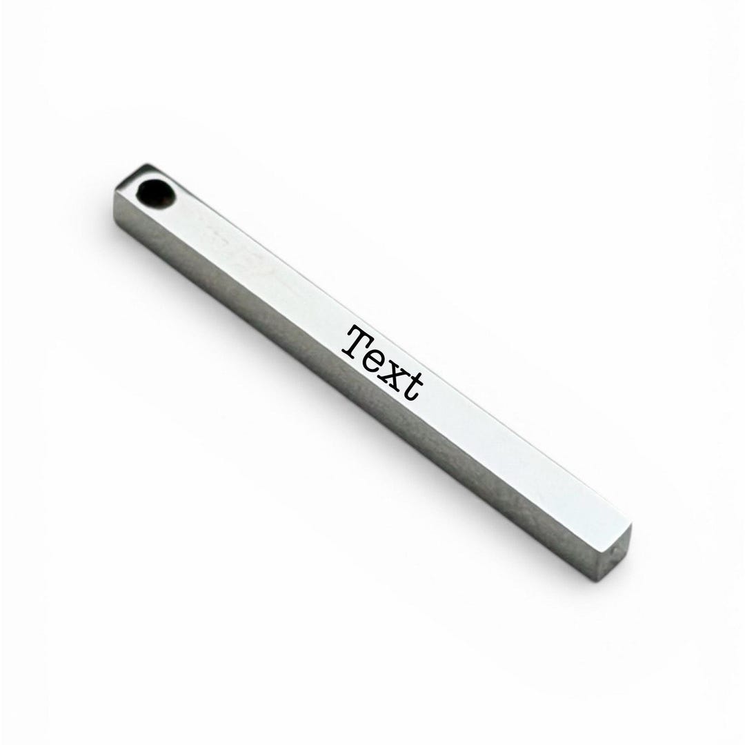 Personalized Stainless Steel Bar Engraving – Minimalist Keychain - Etsy