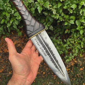 Hand Forged Viking Dagger 440C Steel Knife, Norse Blade, Medieval Dagger, Viking Gift for Him, Collectible Knife, Cosplay Knife