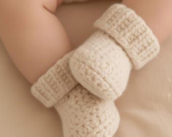 Patrón de crochet para zapatitos de bebé con puños suaves, patrón fácil de hacer (PDF)