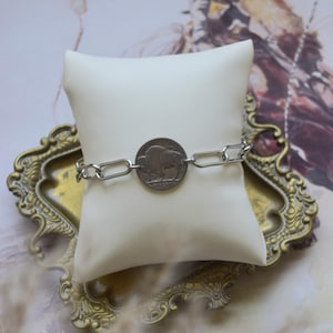 Handmade Coin Bracelet - Stainless Steel Chain, Everyday Jewelry
