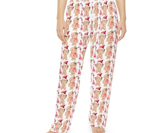 Gingerbread Cookie Pattern Pajama Pants | Christmas Loungewear