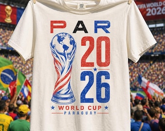 Vintage Paraguay Soccer Comfort Colors Shirt, Retro 90s World Cup 2026 Sweatshirt