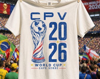 Vintage Cape Verde Soccer Comfort Colors Shirt, Retro 90s World Cup 2026 Sweatshirt