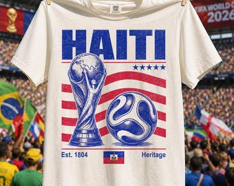 Vintage Haiti Soccer Comfort Colors Shirt, Retro 90s Football World Cup 2026 Sweatshirt