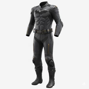Dark Knight Leather Motorcycle Suit • Custom Handmade Biker Racing Gear image 1