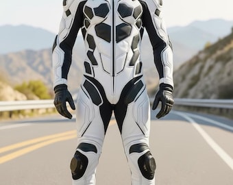 Custom One-Piece Motorcycle Racing Suit – CE Armored Leather Track & Sportbike Gear