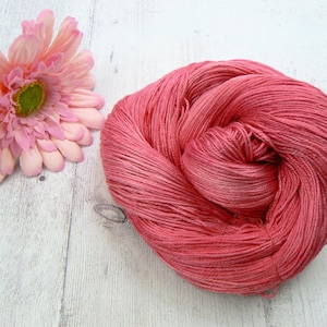 Raspberry Pinks, Spun Silk 4-ply, limited edition, hand dyed yarn, ideal for lace shawls, evening and occasion wear