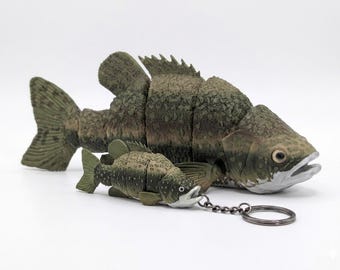 Gelenk Flexy Crappie Fisch - 3D gedrucktes Fidget Spielzeug
