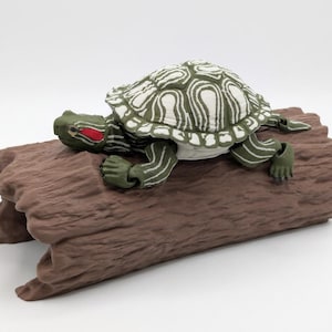Ledad rödörad glidsköldpadda - 3D-utskriven fidgetleksak