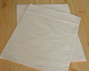 Mac's Travel Size Pillow Case in 100% Cotton Unbleached Muslin, 1 Pillow Case