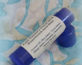 Lady Pamela's Natural Breast & Stretch-Mark Balm for Nursing Mothers, Travel Stick, Chemical free, Baby Shower Gift