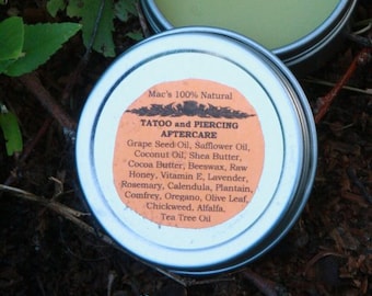Mac's 100% Natural Tattoo and Piercing Salve, Chemical Free