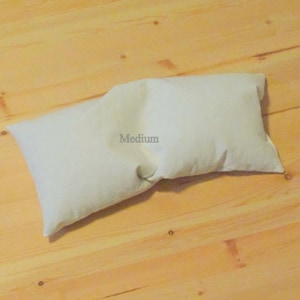 Medium Firm Mac's Natural Organic Buckwheat Hull Neck and Lumbar Pillow, No Zipper