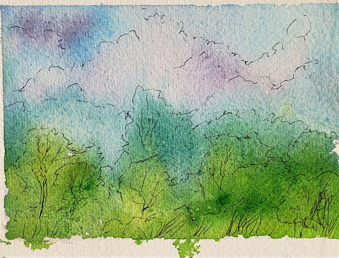 Watercolor Rag Finding Your Way Watercolor on Rag Paper T Steele Art - Etsy